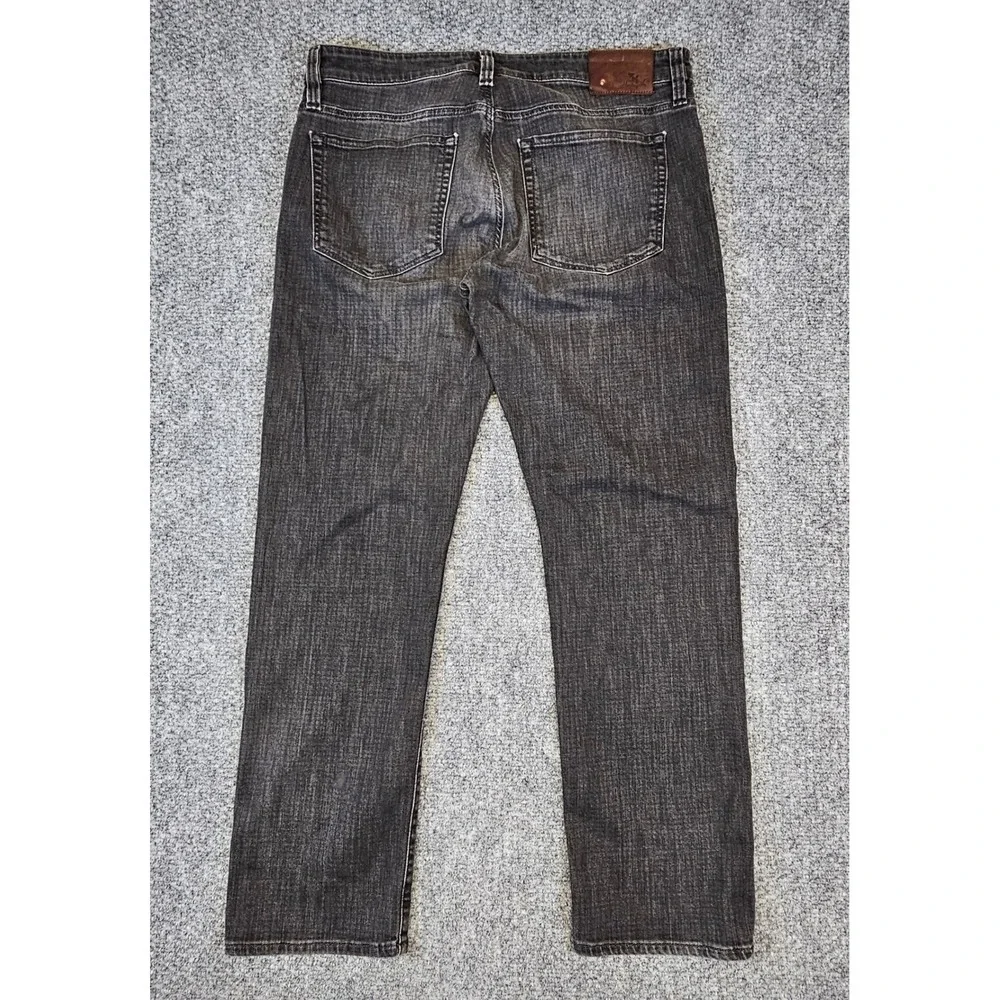 34 Heritage Courage Mens Jeans 34x30 Faded Black Mid-Rise Straight Leg Denim